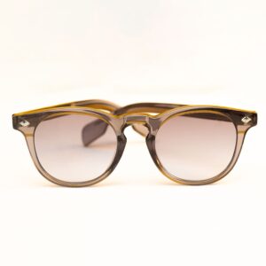 Olive Green Retro Round Sunglass