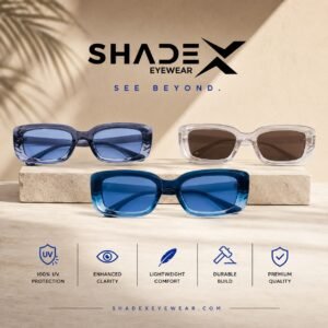 Bold Chunky Rectangle Sunglasses – Model 8840 | Multi-Color Collection