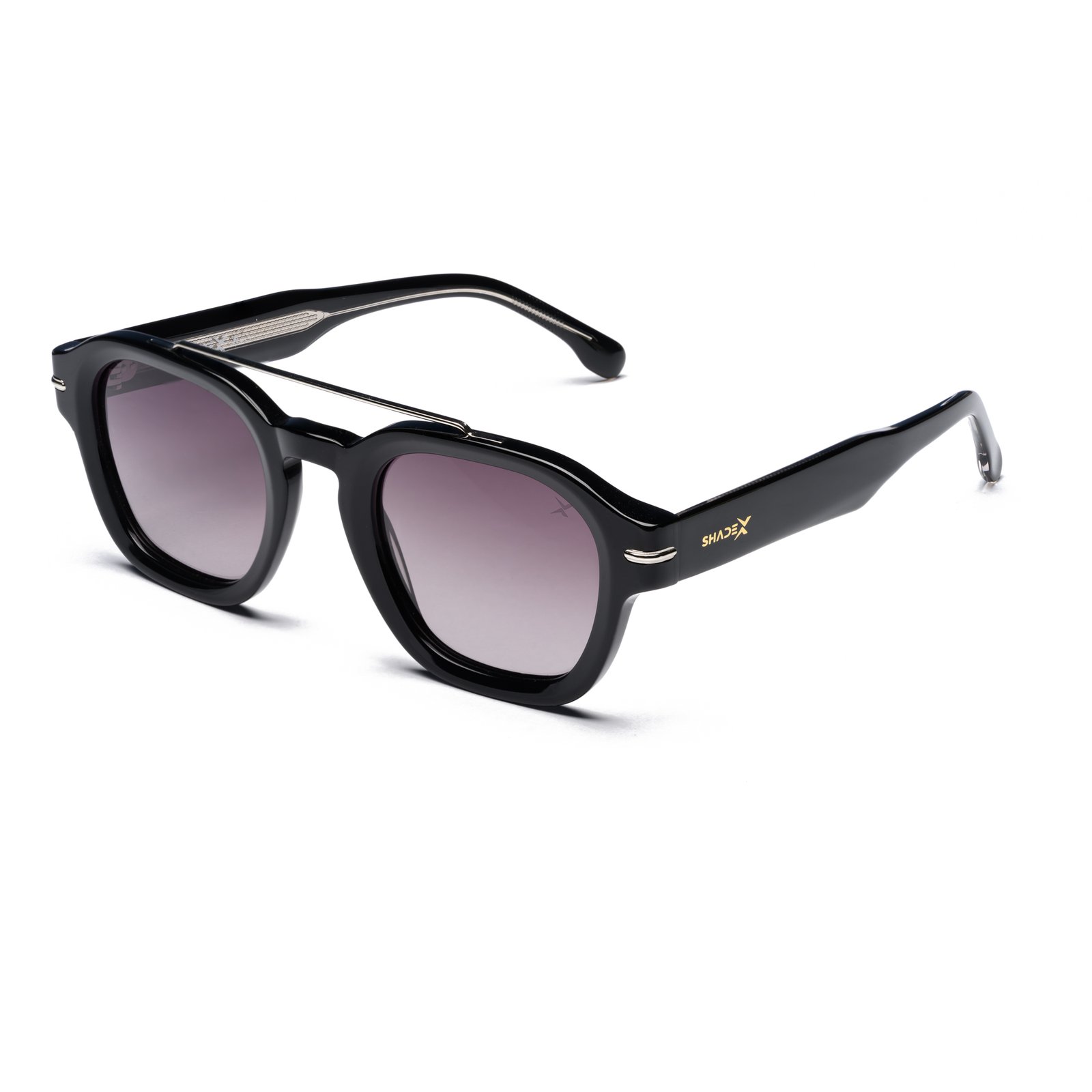 ShadeX Neo Classic Sunglasses – Model 8775 | C1 – Glossy Black - Image 2