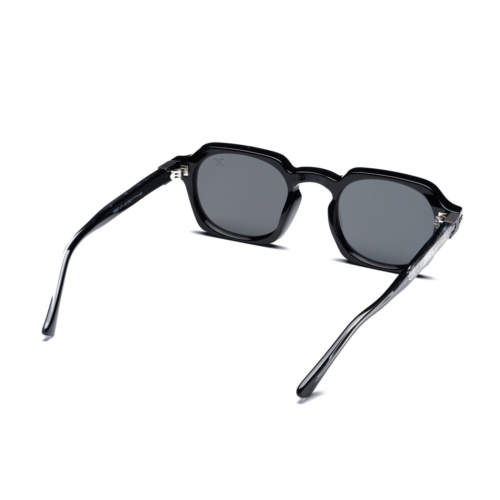 G Geometric Square Double Bridge Sunglasses – Model 10823 | C1 – Glossy Black - Image 5