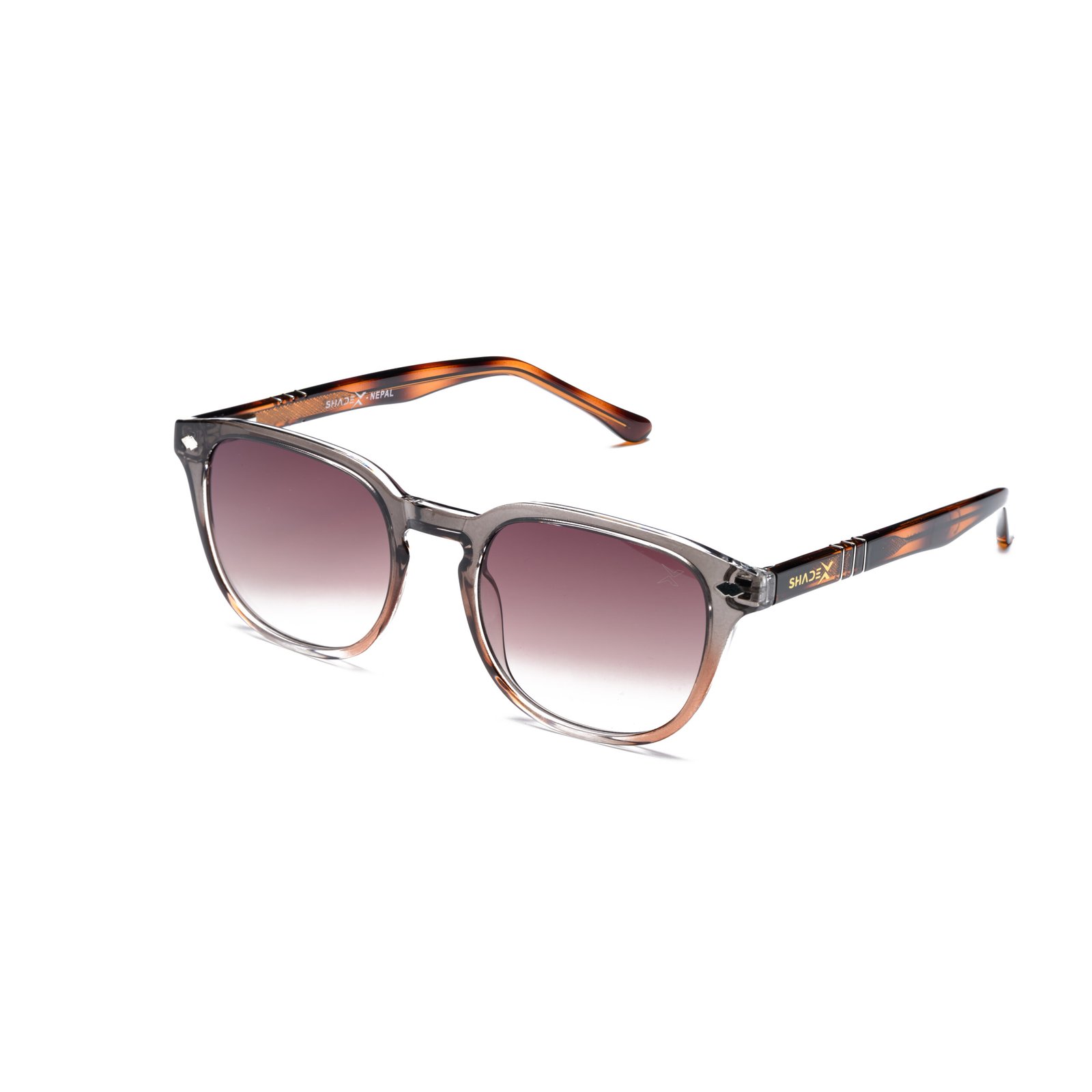 Neo Classic Sunglasses – Model 6510 | C7 – Grey-Peach Fade / Brown Gradient - Image 3