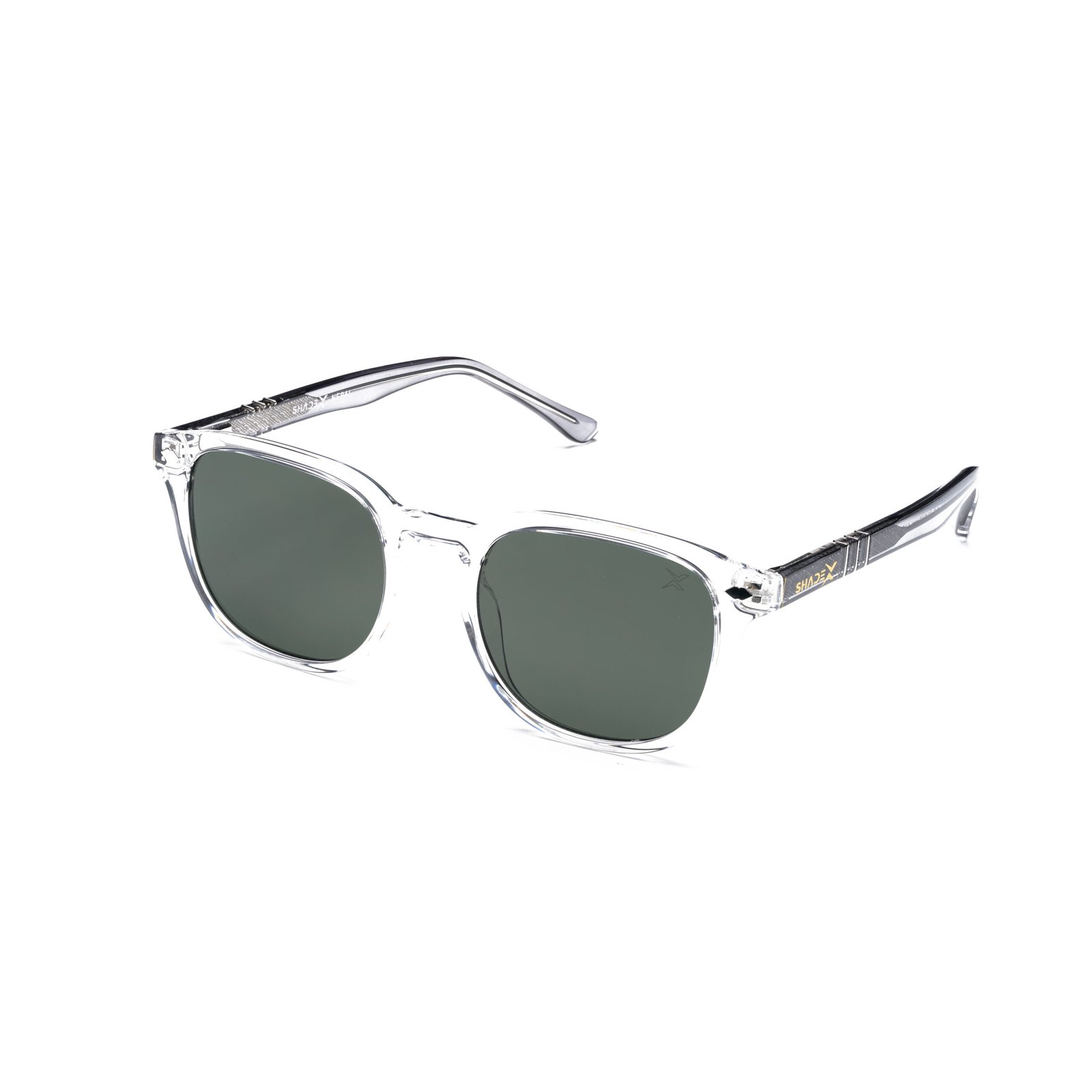Neo Classic Sunglasses – Model 6510 | C4 – Crystal Clear / Dark Green - Image 3
