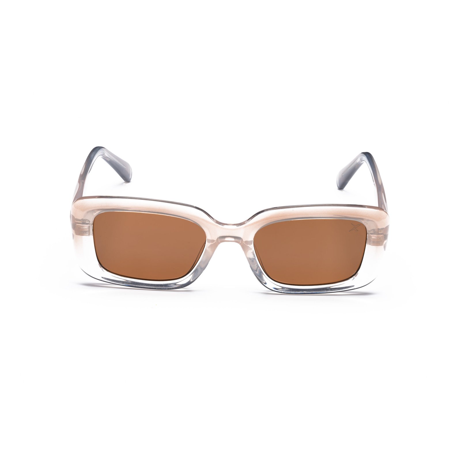 Retro Bloc Sunglasses – Model 8840 | C4 – Peach Crystal / Brown