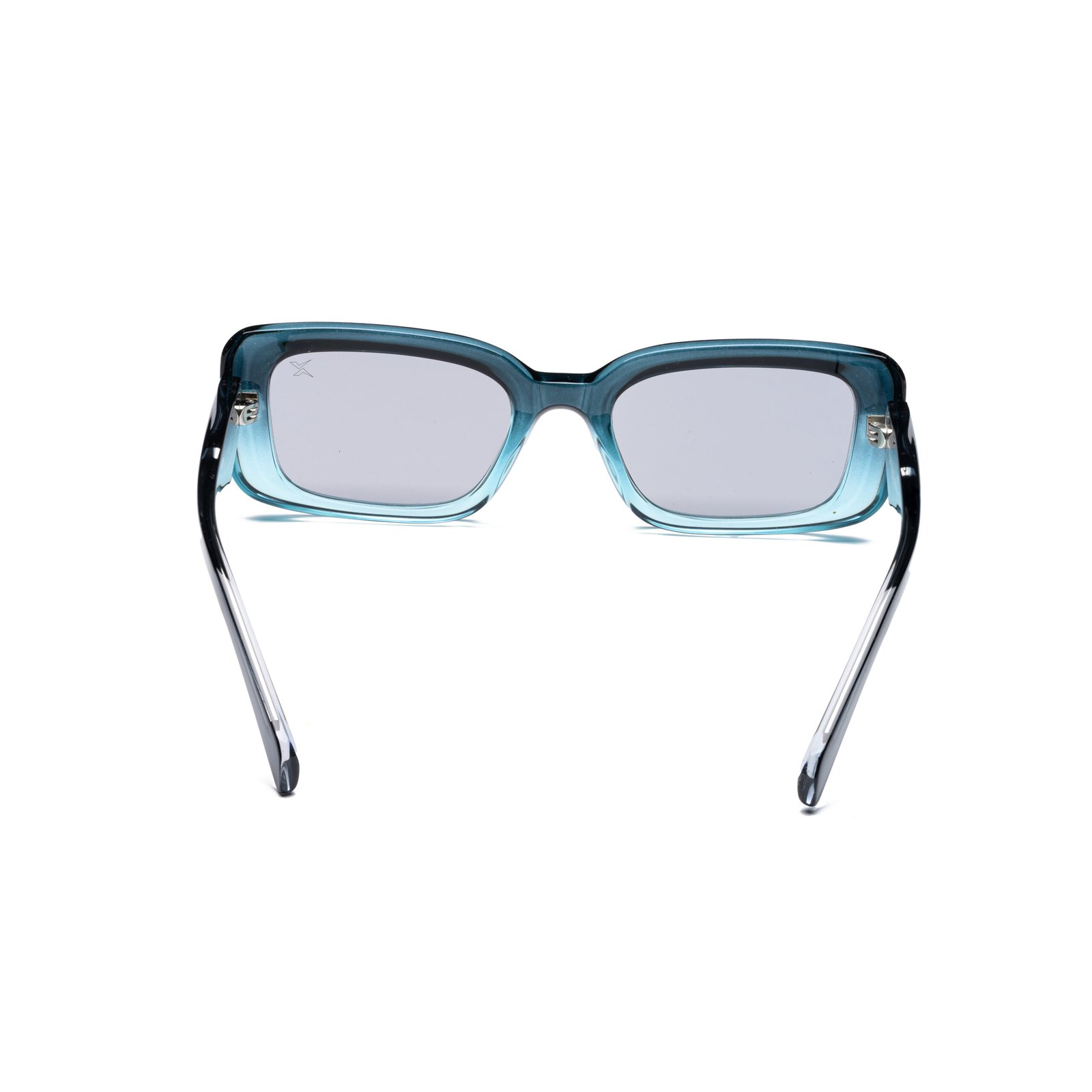 Retro Bloc Sunglasses – Model 8840 | C6 – Teal Fade / Silver Mirror - Image 4