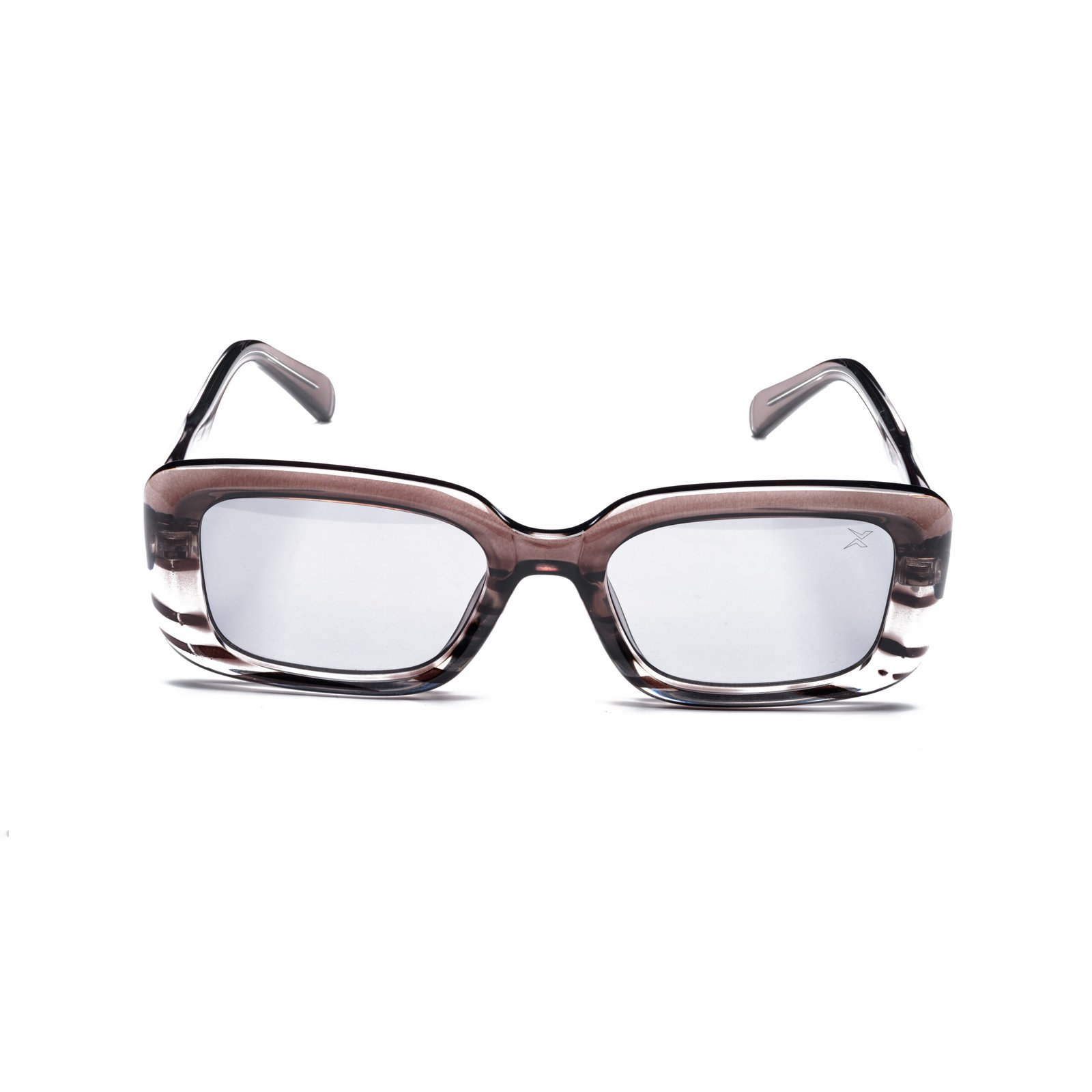 Retro Bloc Sunglasses – Model 8840 | C5 – Smoky Brown / Silver Mirror