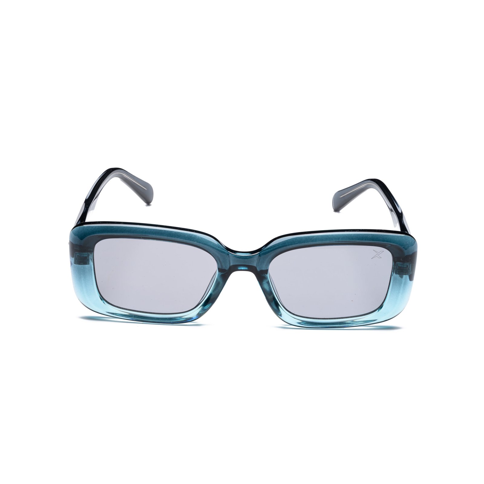Retro Bloc Sunglasses – Model 8840 | C6 – Teal Fade / Silver Mirror