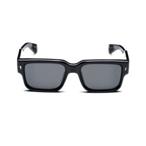 Bold Square Sunglasses – Model 9810 | C8 – Glossy Black / Smoke Grey