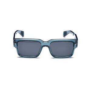 Bold Square Sunglasses – Model 9810 | C3 – Steel Blue / Smoke Grey
