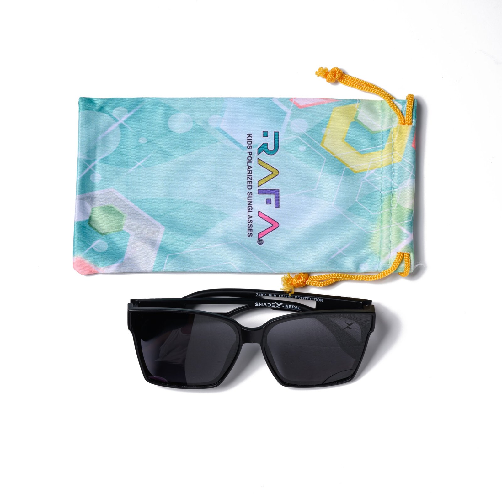 RAFA Kids Polarized Baby Square Sunglasses – 24K7 | Black - Image 6
